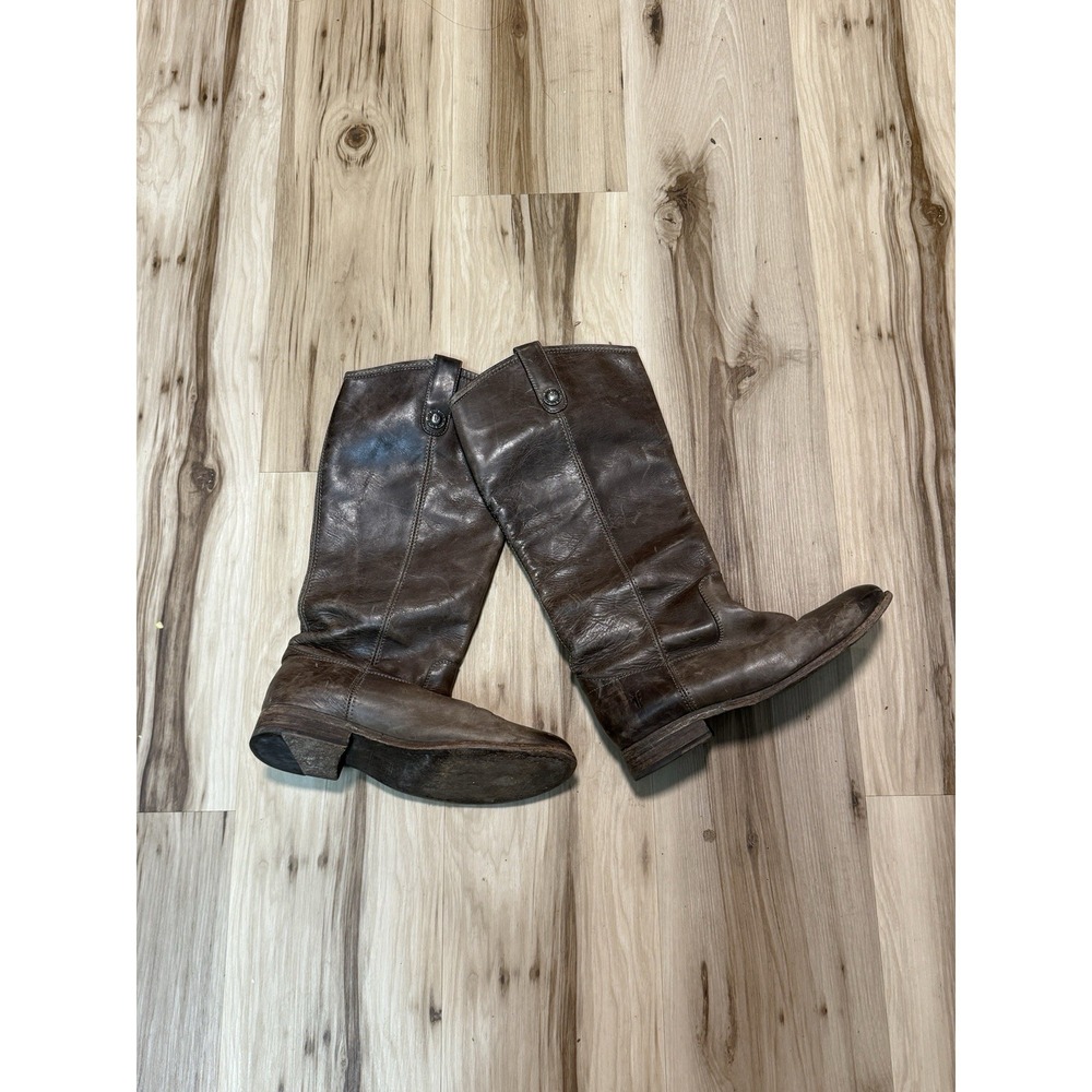 Frye Melissa Brown Button Boots Size 7.5 B